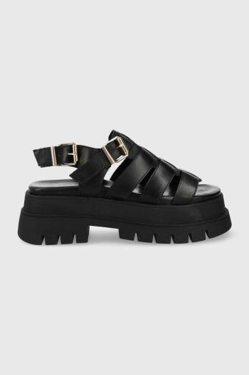 Kožené sandály Aldo Velma dámské, černá barva, na platformě