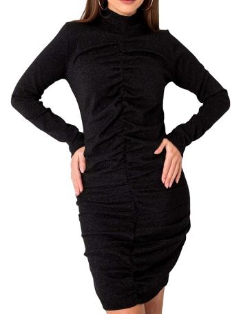 černé dámské šaty s řasením vel. M