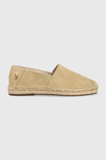 Semišové espadrilky Polo Ralph Lauren CEVIO béžová barva