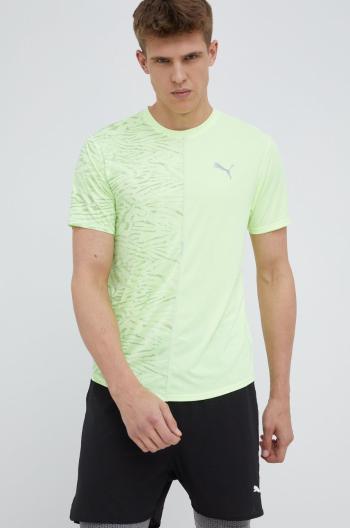 Běžecké tričko Puma Run Graphic 521402 zelená barva