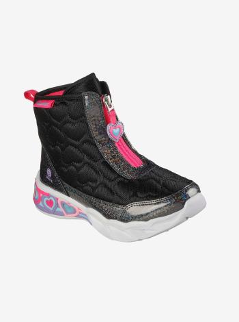 Černé holčičí zimní boty Skechers