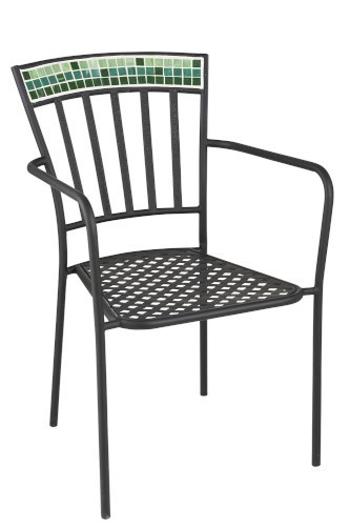 Kovová zahradní židle Square Mosaic - Ø53*57*85 cm 91591