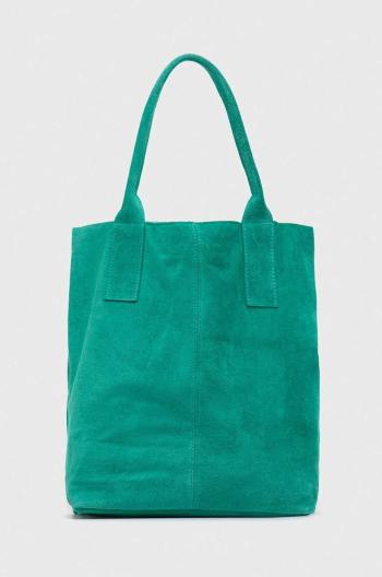 Kožená kabelka Answear Lab zelená barva