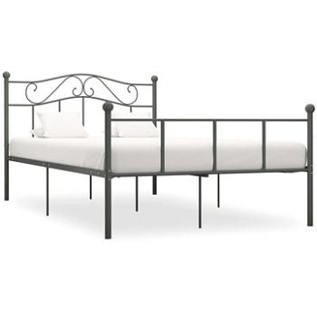 Rám postele šedý kov 120x200 cm (284532)