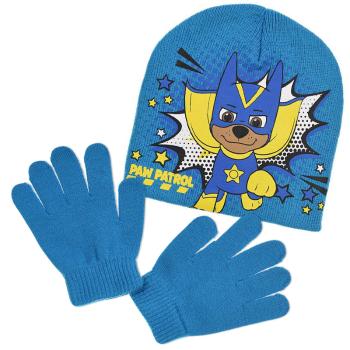 Chlapecká čepice a rukavice PAW PATROL modrá Velikost: 52 cm