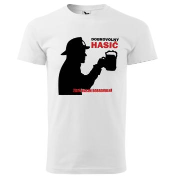 Tričko Dobrovolný hasič (pánské) (Velikost: 5XL, Barva trička: Bílá)