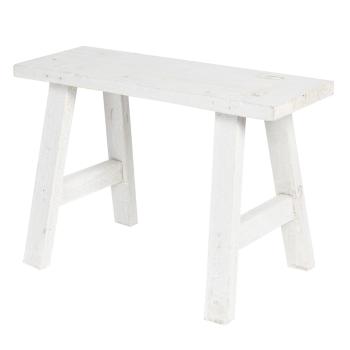 Bílá dekorační stolička ze dřeva Quinton - 40*14*27 cm 6H1864W
