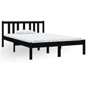 Rám postele černý masivní dřevo 120 × 190 cm Small Double, 814858 (814858)