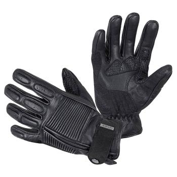 Kožené moto rukavice W-TEC Mareff Barva černá, Velikost S