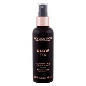 Makeup Revolution London Glow Fix Illuminating Fixing Spray 100 ml fixátor make-upu pro ženy