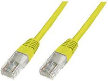 Síťový kabel RJ45 Digitus DK-1511-030/Y, CAT 5e, U/UTP, 3.00 m, žlutá