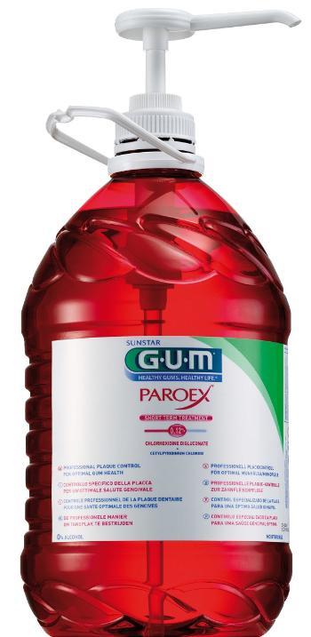 GUM PAROEX ústní voda (výplach, CHX 0,12 % + CPC 0,05 %), 5 l