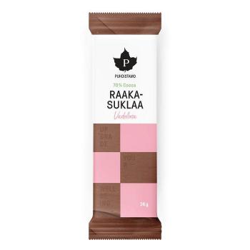 RAW Čokoláda 36g malina 70% kakaa (Vadelma)