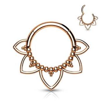 Šperky4U Zlacený ocelový piercing do nosu - septum - NS0033-RD