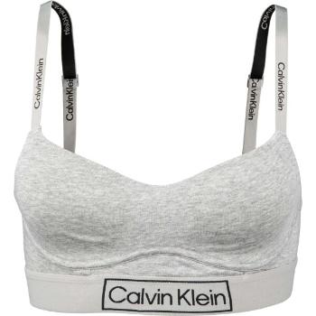 Calvin Klein REIMAGINED HERITAGE-LGHT LINED BRALETTE Dámská podprsenka, šedá, velikost XS