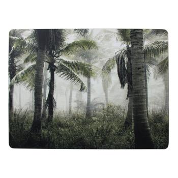 4k pevné korkové prostírání s palmami  Jungle in Fog - 30*40*0,4cm SCPMJM