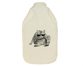 Termofor zahřívací láhev Drsná kočka