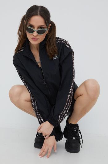 Bunda adidas Originals HT5987 dámská, černá barva, přechodná, oversize
