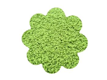 Vopi koberce Kusový koberec Color shaggy zelený kytka - 120x120 kytka cm Zelená