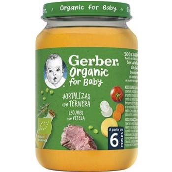 GERBER ORGANIC dětský příkrm zelenina s telecím masem 6× 190 g (7613287805102)