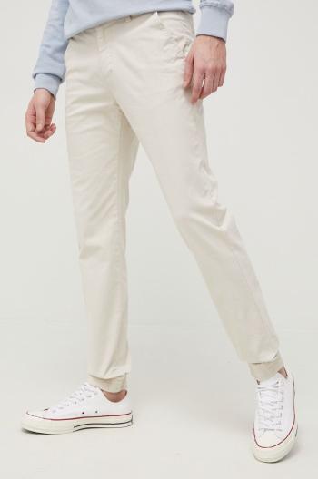 Kalhoty Tom Tailor pánské, béžová barva, jednoduché