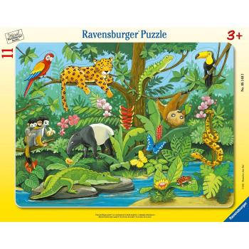 Ravensburger Puzzle Zvířata v deštném pralese 11 dílků