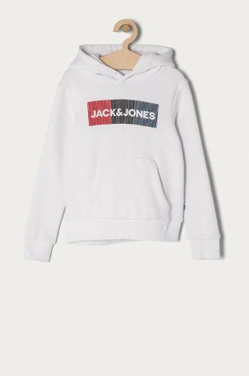 Mikina Jack & Jones bílá barva, s potiskem