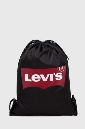 Dětský batoh Levi's černá barva, s potiskem