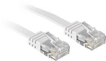 Síťový kabel RJ45 LINDY 47500, CAT 6, U/UTP, 30.00 cm, bílá