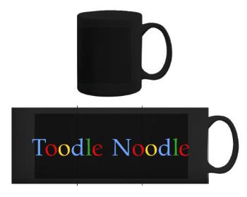 Černý hrnek Toodle Noodle