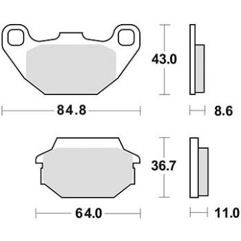 Braking brzdové destičky (semi-metalická směs SM1) (2ks) M501-171 (M501-171)