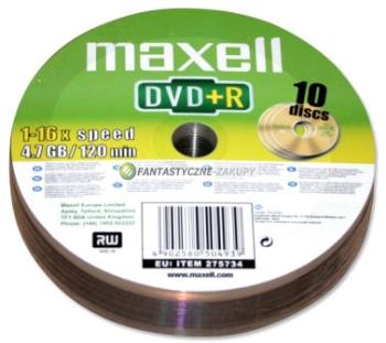 MAXELL DVD+R 4,7GB 16x 10SH 275734, 