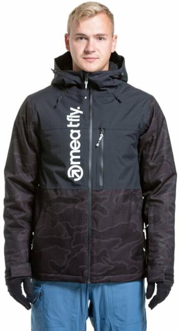 Meatfly Manifold Mens SNB and Ski Jacket Morph Black S Lyžařská bunda