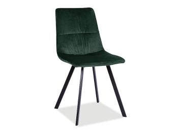 Jídelní židle TOLEDO VELVET Signal Tmavě zelená