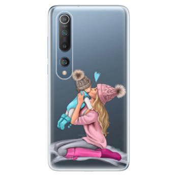 Odolné silikonové pouzdro iSaprio - Kissing Mom - Blond and Boy - Xiaomi Mi 10 / Mi 10 Pro