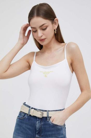 Top Calvin Klein Jeans dámský, bílá barva, J20J221362