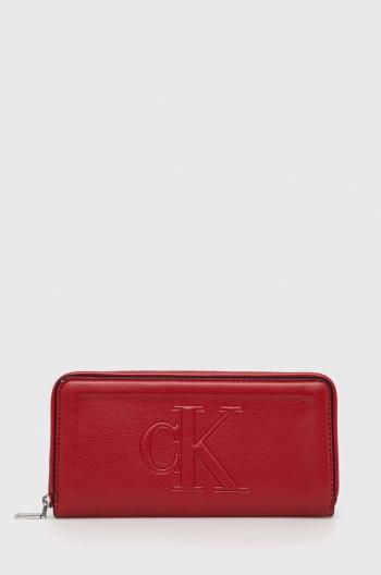 Peněženka Calvin Klein Jeans červená barva
