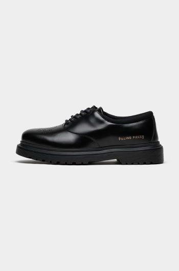 Kožené polobotky Filling Pieces Derby Gowtu pánské, černá barva, 74933921861