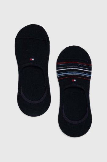 Ponožky Tommy Hilfiger 2-pack dámské, tmavomodrá barva, 701227311