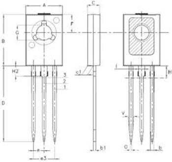 Tranzistor STMicroelectronics BD135, NPN, SOT-32, 1 A, 45 V