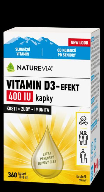 NatureVia Vitamin D3-Efekt 400 IU kapky 10.8 ml