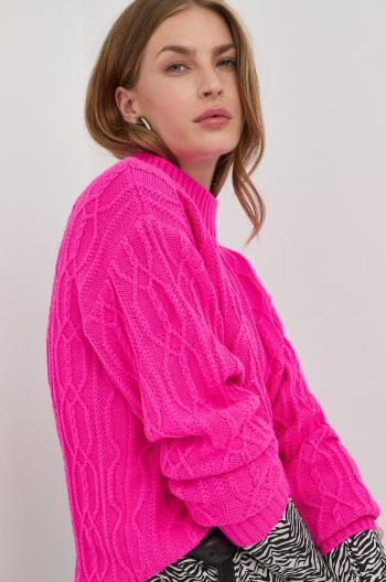 Vlněný svetr Patrizia Pepe dámský, růžová barva, hřejivý