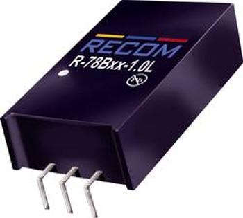 DC/DC měnič Recom R-78B5.0-1.0L (80099161), výstup 5 V/DC / 1 A, vstup 7 - 32 V/DC, SIP 3, 90°