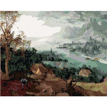 Zuty - Malování podle čísel - KRAJINA S ROZSÉVAČEM (PIETER BRUEGEL), 80x100 cm, vypnuté plátno na rá (HRAmmb09211nad)