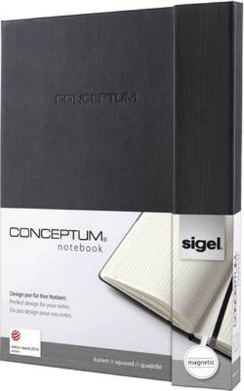 Sigel CONCEPTUM® CO151 poznámková kniha čtverečkovaný černá Počet listů: 97 A4