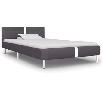 Rám postele šedý umělá kůže 90x200 cm (280836)
