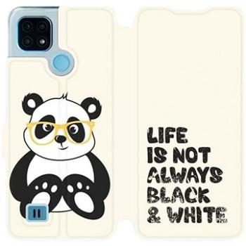 Flip pouzdro na mobil Realme C21 - M041S Panda - life is not always black and white (5903516747245)