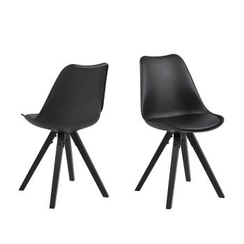 Sada 2 ks − Jídelní židle Dima − černá
