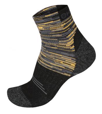 Husky Ponožky Hiking černá/žlutá Velikost: M (36-40)