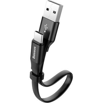 Baseus Nimble Series plochý nabíjecí / datový kabel USB-C 23cm, černá (CATMBJ-01)
